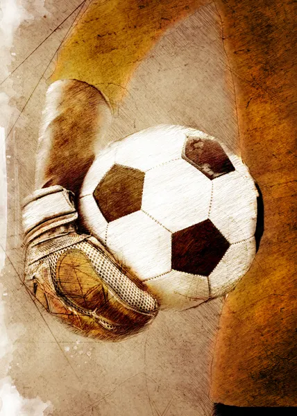 Vintage Soccer Goalie by Justyna Jaszke