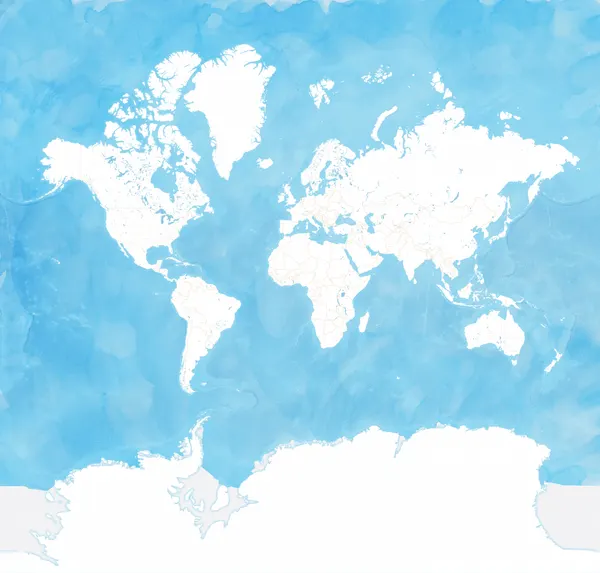 Watercolor World Map by Rosana Laiz Blursbyai