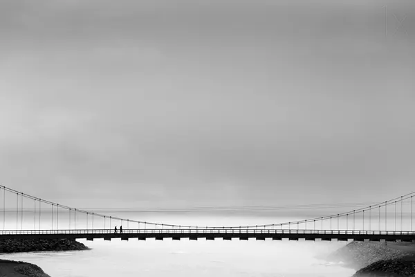 Serene Bridge Walk by Markus Kühne