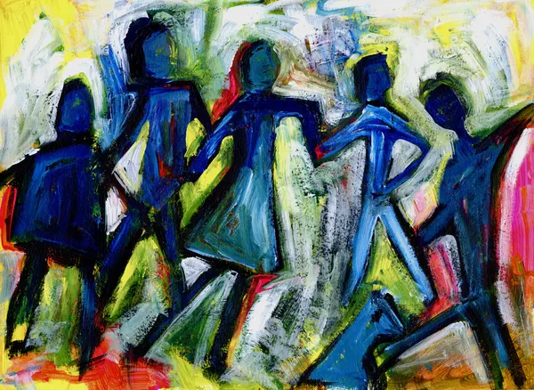 Vibrant Dancing People by Sharyn Bursic