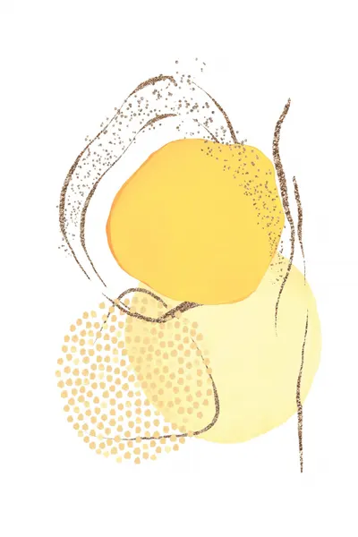 Warm Abstract Shapes by Sally Ann Moss