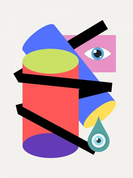 Geometric Crying Eye by Little Dean