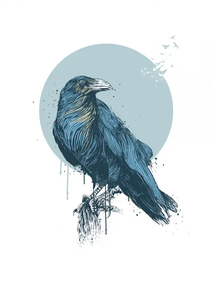 Ethereal Raven Flight by Balazs Solti