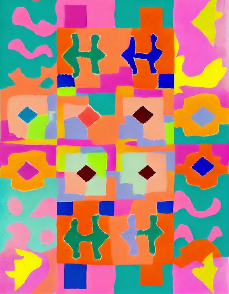 Vivid Geometric Tapestry by Treechild
