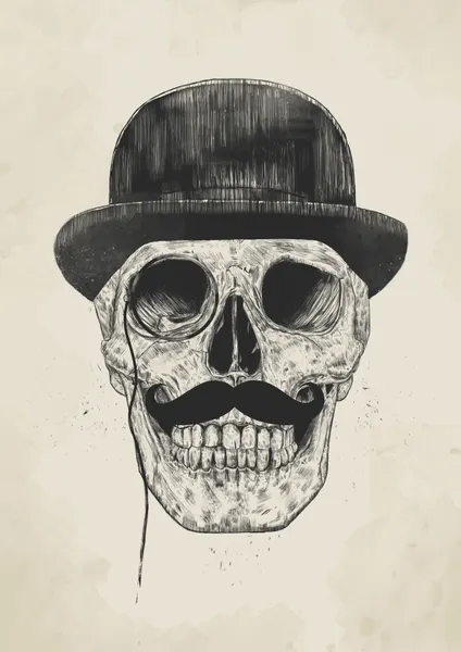Dapper Gentleman Skull by Balazs Solti