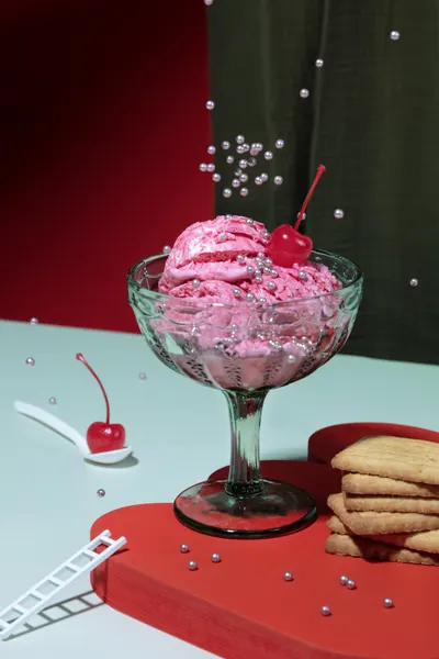 Pink Ice Cream Sundae by Julia Ramiro
