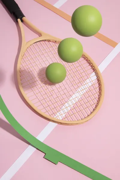 Pastel Tennis Court by Julia Ramiro