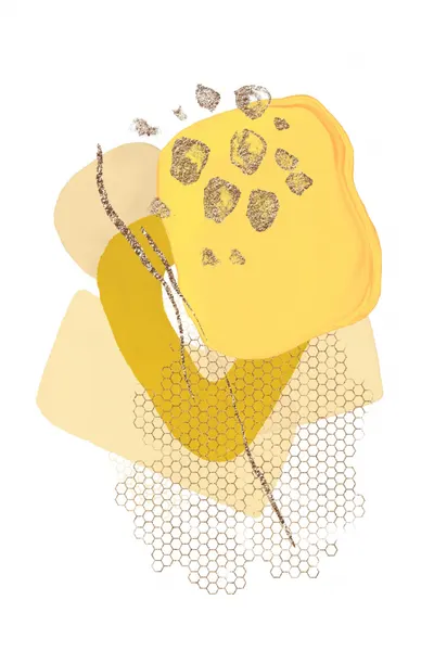 Abstract Yellow Shimmer by Sally Ann Moss