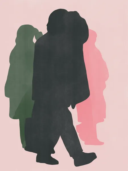 Pastel Walking Figures by Little Dean