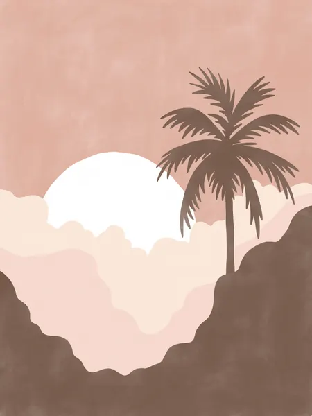 Serene Palm Sunset by Elena Ristova