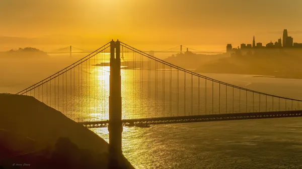 Golden Gate Golden Hour by Annie Zhang