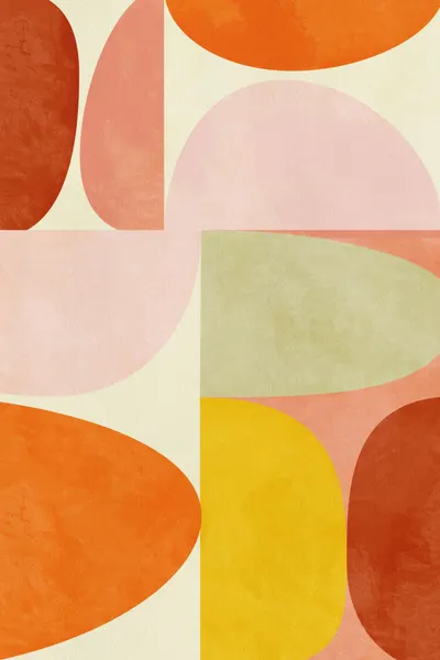 Warm Pastel Geometry by Ana Rut Bre