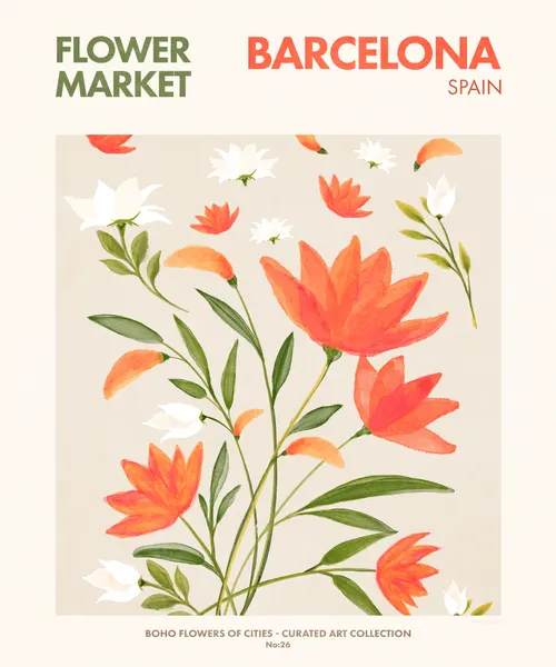 Barcelona Blooms by Emel Tunaboylu