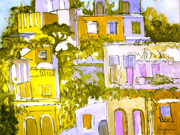 Vibrant Rooftops by Dorothy Fagan