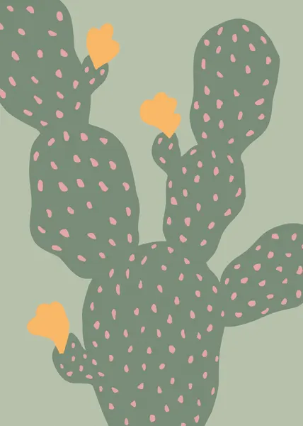 Modern Cactus Bloom by Pictufy Studio