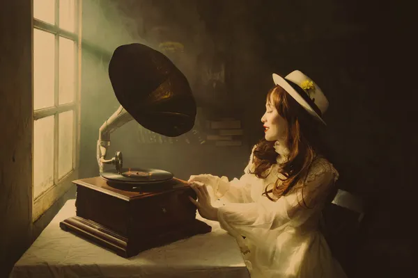 Nostalgic Gramophone Moment by Agus Adriana