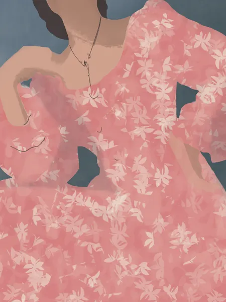 Pink Floral Elegance by Little Dean