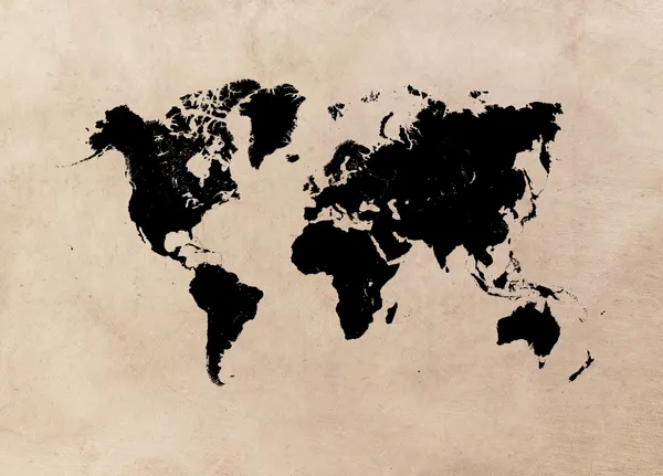 Vintage World Map by Justyna Jaszke