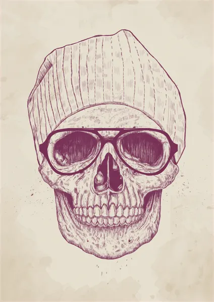 Cool Skull Beanie Glasses by Balazs Solti