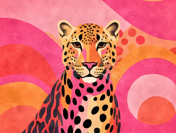 Vibrant Pink Leopard by Andrea Haase