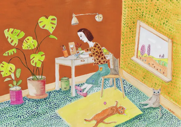 Cozy Creative Space by Sharyn Bursic