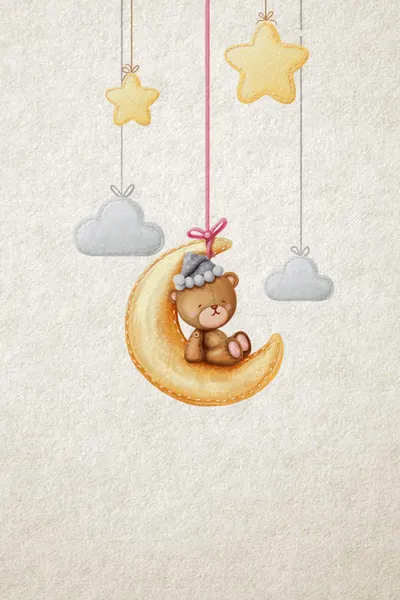 Sleepy Bear Moon Dreams by Xuan Thai