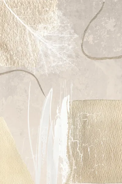 Soft Neutral Abstract by Sally Ann Moss