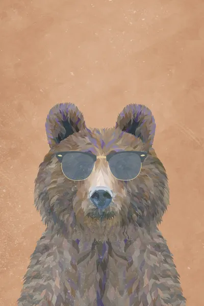 Hipster Bear by Sarah Manovski