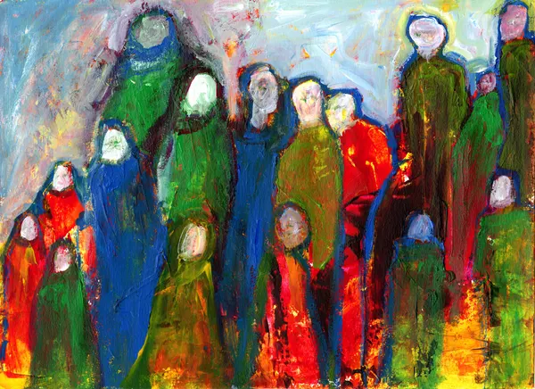 Colorful Abstract People by Sharyn Bursic