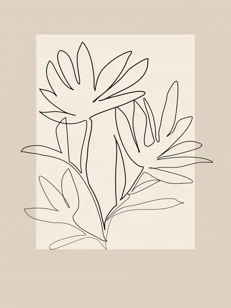 Botanical Line Drawing by Elena Ristova