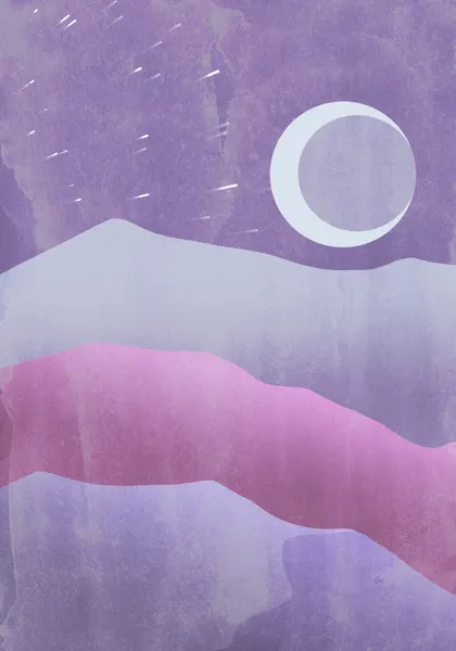 Purple Mountain Moon by Fadil Roze