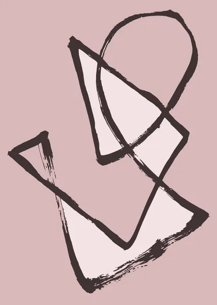 Abstract Pink Geometry by Pictufy Studio II
