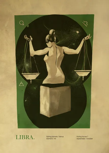 Celestial Libra Scales by Dion Gem