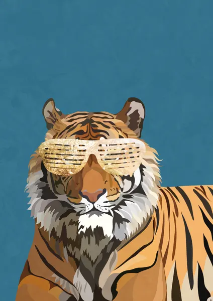 Cool Tiger Sunglasses by Sarah Manovski