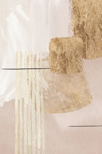 Elegant Gold Abstract Blush by Sally Ann Moss