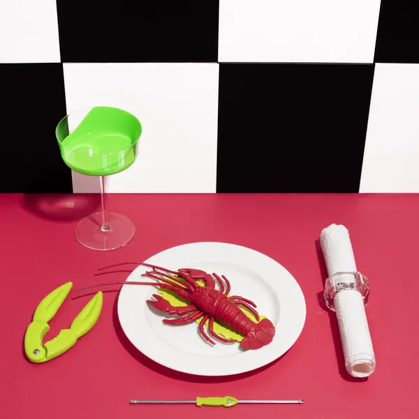 Neon Lobster Table by Julia Ramiro