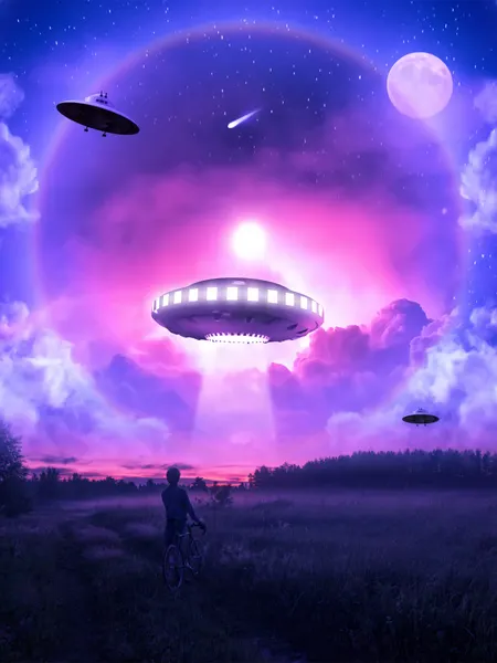 UFO Night Encounter by Ritvik takkar