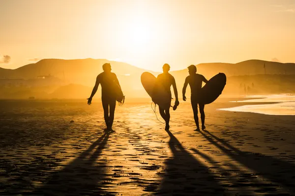 Golden Hour Surfers by Miha Pavlin