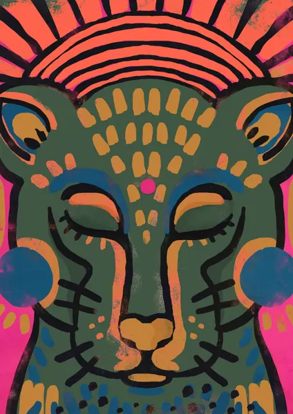 Vibrant Feline Dream by Treechild