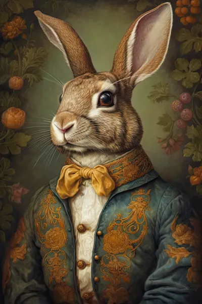 Regal Rabbit Portrait by Treechild
