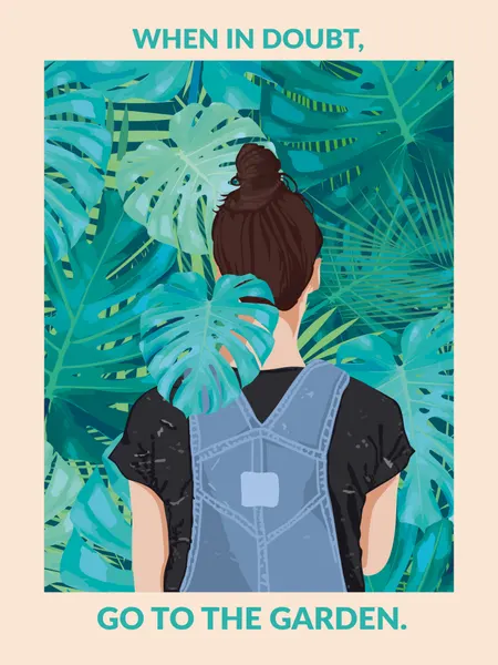 Tropical Garden Escape by WallChart Art Studio