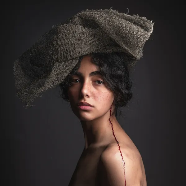 Vulnerable Portrait Red Streak by Hooman Sedaghi