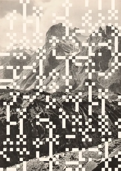 Vintage Glitch Mountains by Florent Bodart