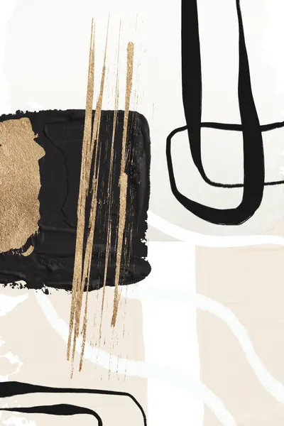 Modern Gold Abstract by Sally Ann Moss