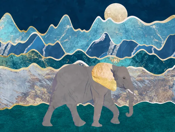 Golden Elephant Mountains by Sarah Manovski