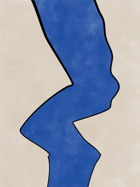 Blue Abstract Body by Elena Ristova