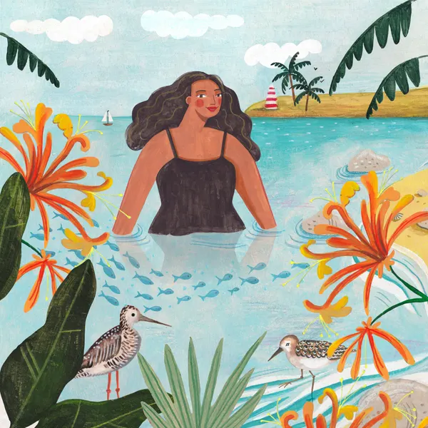 Walking in the sea by Caroline Bonne Müller
