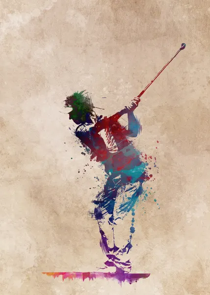 Vibrant Golf Swing by Justyna Jaszke