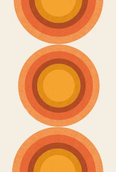 Retro Sun Circles by THE MIUUS STUDIO