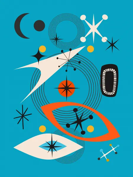 Mid-Century Cosmic Shapes by Little Dean